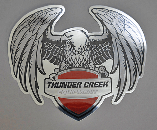 Thunder Creek Red American Eagle Sticker — Thunder Creek Equipment